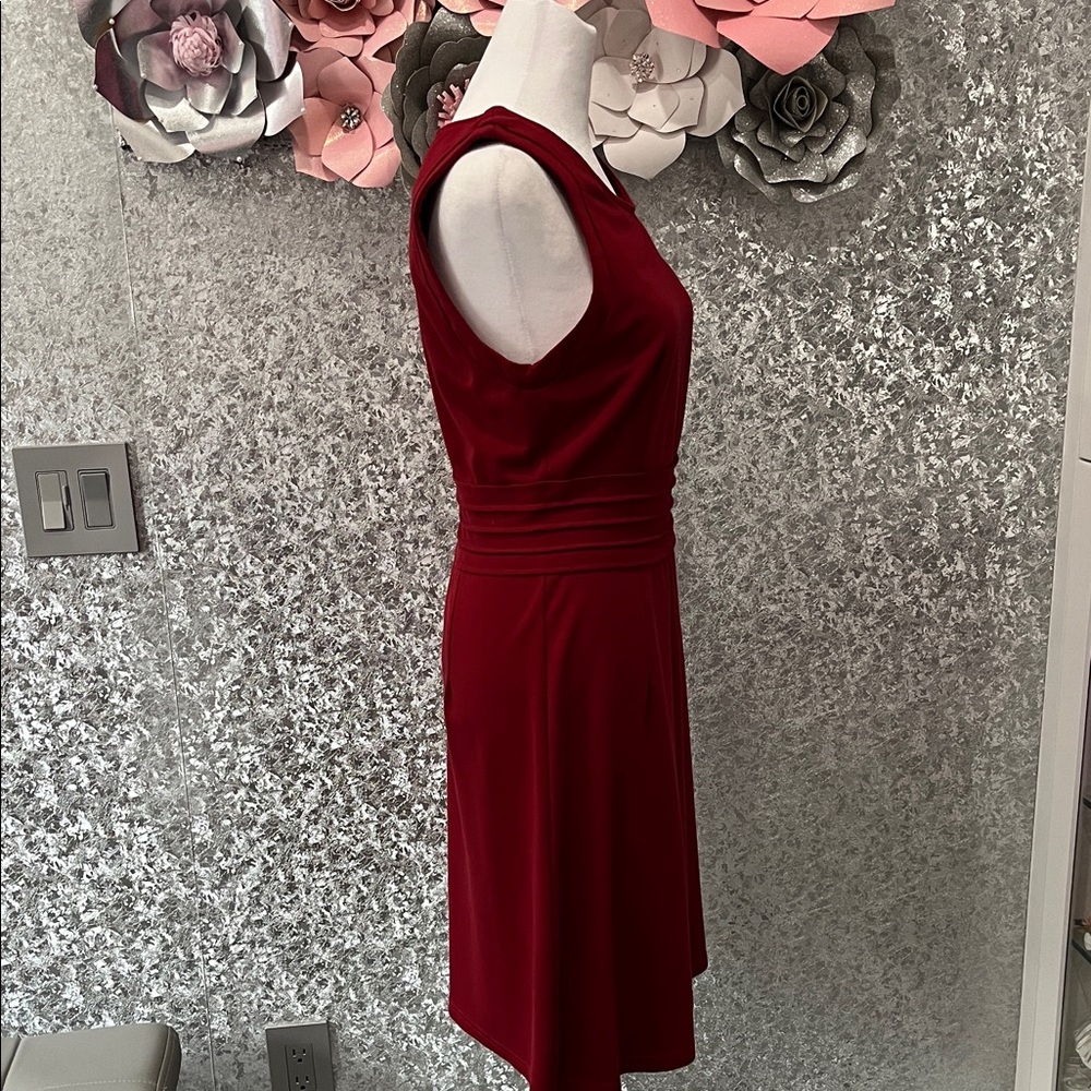 41 Hawthorn Rich Red Burgundy Midi Dress Size Medium - Picture 3 of 6